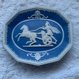 Antique Blue And White Jasperware Decorative Classical‎ Wall Plate traditional